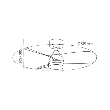 Ventilador de techo Byan 18w CCT CristalRecord