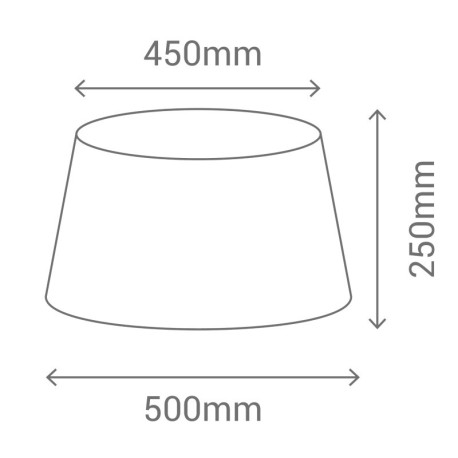 Pantalla lámpara Basic 50x45x25 cm Sulion