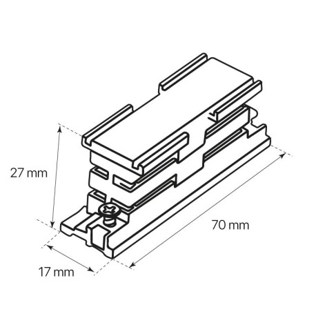 Conector interior eléctrico carril trifásico I-TEC