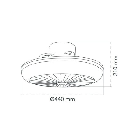 Ventilador de techo Iris con altavoz RGB 25w CCT CristalRecord