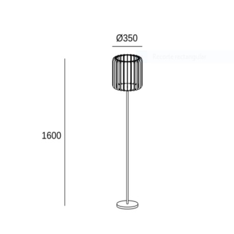 Lámpara de pie Viva E27 15w Forlight