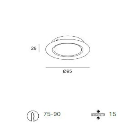 Downlight de empotrar Element LED Blanco Forlight