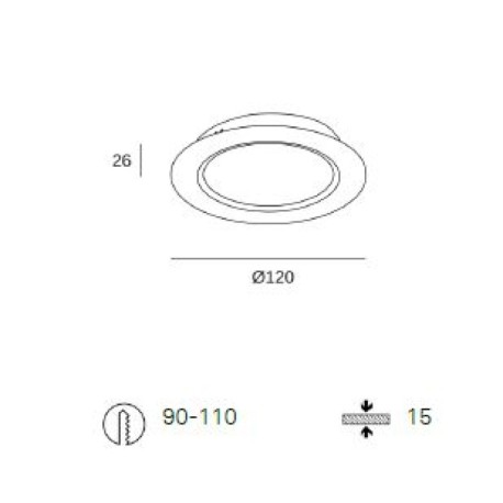 Downlight de empotrar Element LED Blanco Forlight