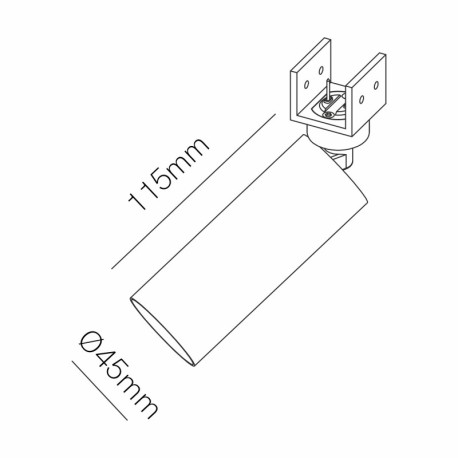 Foco proyector Bit carril exterior 8w Beneito Faure