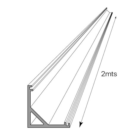 Perfil aluminio E-163 esquina I-TEC