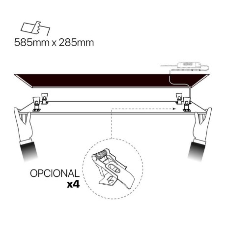 Panel led Eco mode 80w 60x120cm aluminio I-TEC