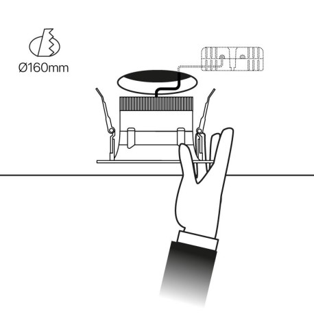 Downlight Curve 15w para empotrar cuadrado I-TEC