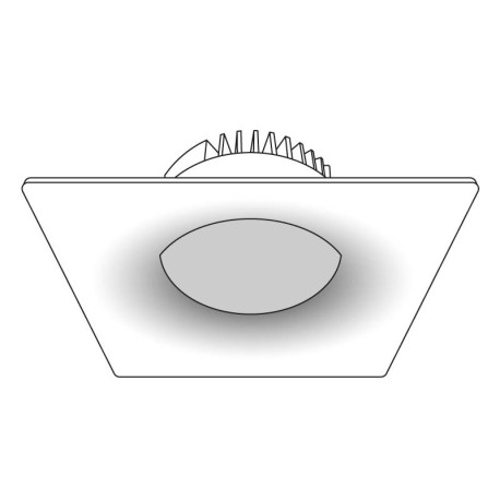 Downlight Curve 25w para empotrar cuadrado I-TEC