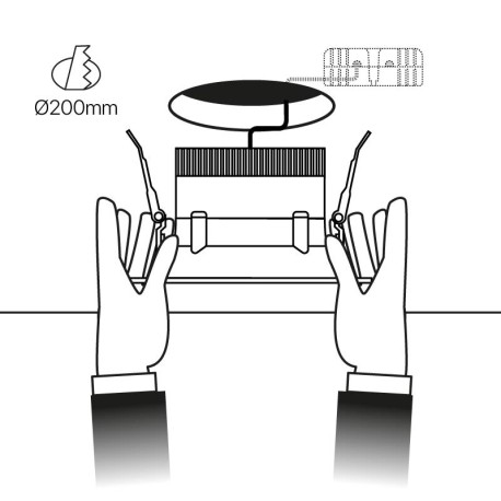 Downlight Curve 25w para empotrar cuadrado I-TEC