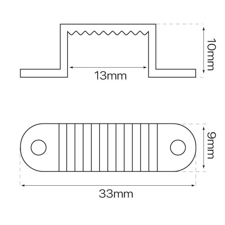 Clip sujeción tiras led I-Tec