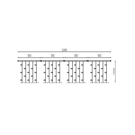 Luces Screenlight 100 interior 4x500x1500 mm Ptilux