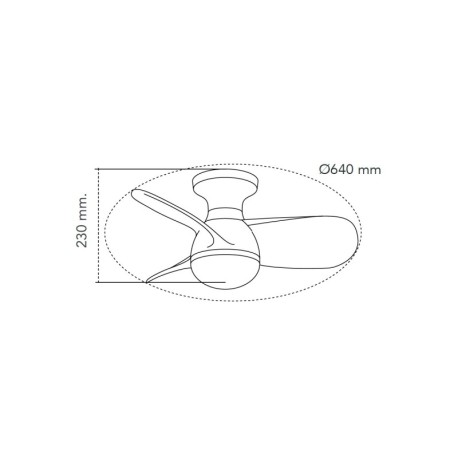 Ventilador de techo Epona 20w CCT CristalRecord