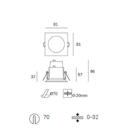 Accesorio downlight Mix blanco Forlight