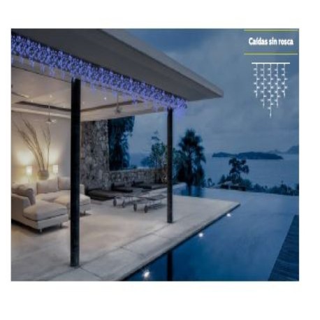 Guirnalda Icicle 1.2x3m 228 led cable blanco Vaelza