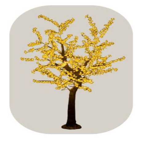 Árbol luminoso LED cerezo amarillo 2.50m Vaelza