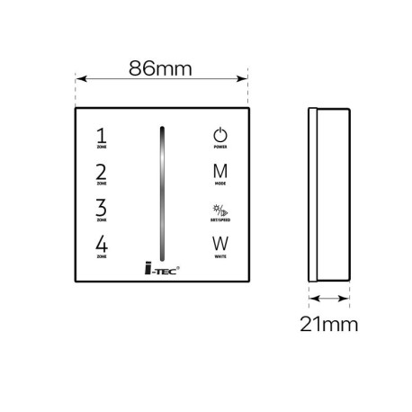 Emisor.11 tiras led 12v y 24v RGB I-TEC