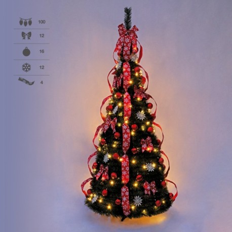 Árbol de navidad plegable decorado con luces Niah GSC