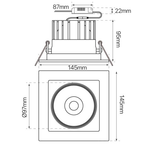 Downlight led Store empotrable 18w I-TEC