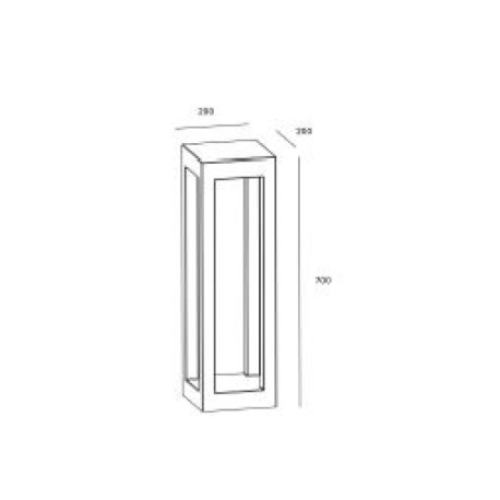 Baliza Box 5.8w 4000k Cemento Forlight