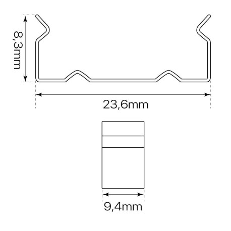 Clip metálico D-360 superficie I-TEC