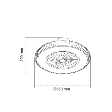 Ventilador de techo Mirabel 40w CCT CristalRecord