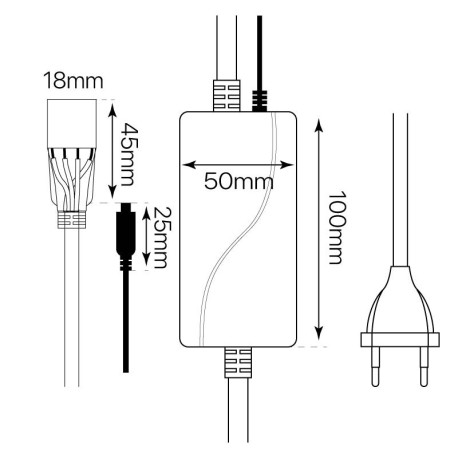 Set controlador + mando Sprint RGB 230V I-Tec