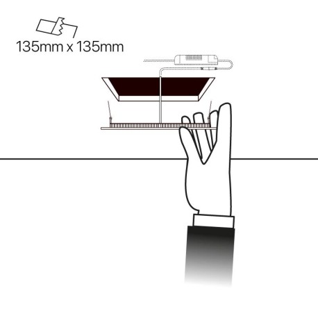 Downlight Slim empotrable cuadrado 9w I-TEC