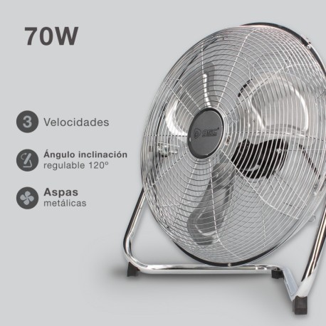 Ventilador industrial de suelo Gumba metálico GSC