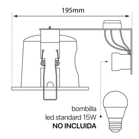 Downlight empotrable Minisquare led15w I-TEC