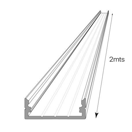 Perfil aluminio D-235 superficie 2mts I-TEC