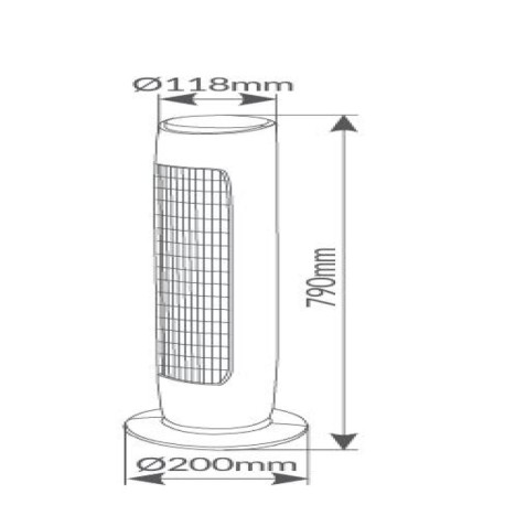 Ventilador de torre Nandi con mando negro GSC