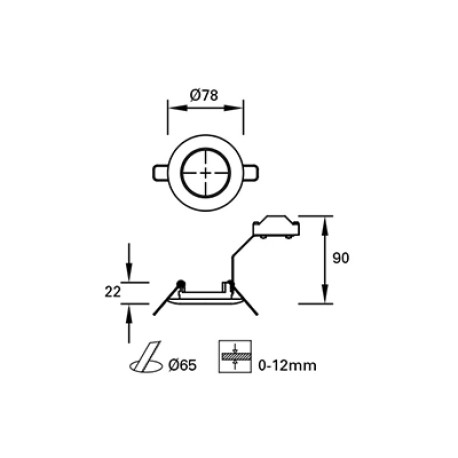 Empotrable de techo Sound Plus Fixed blanco Forlight