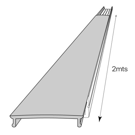 Difusor opal D-235 superficie y empotrar 2 mts I-TEC