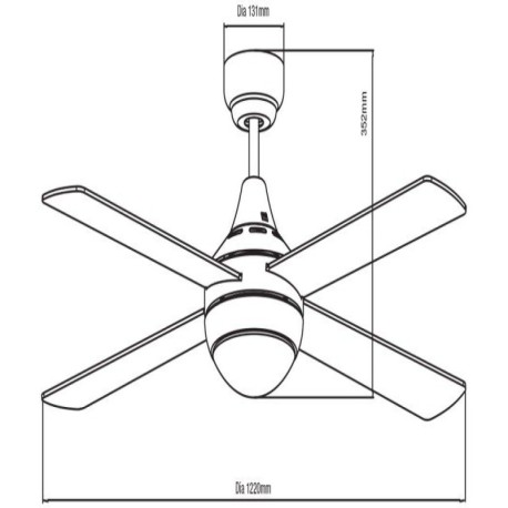 Ventilador de techo Link  con luz  Martec