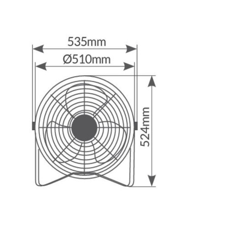 Ventilador industrial de suelo Netia gris GSC