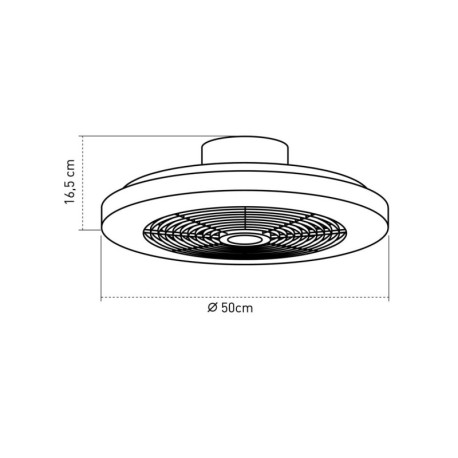 Ventilador de techo Moli 35w CCT+RGB  CristalRecord