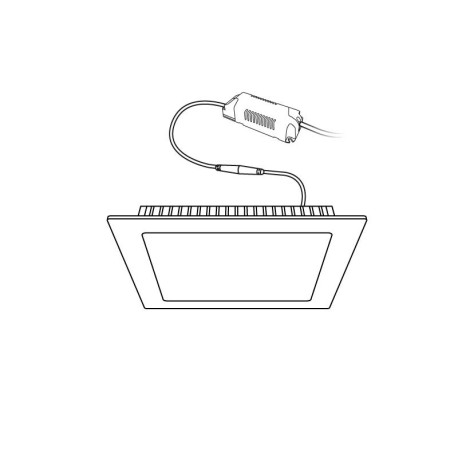 Downlight Slim empotrable cuadrado 12w I-TEC