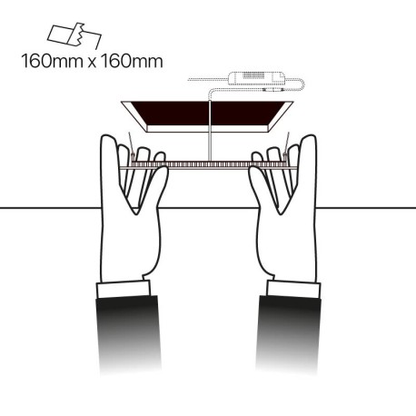 Downlight Slim empotrable cuadrado 12w I-TEC