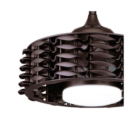 Ventilador DC Alum negro LED 24w CCT CristalRecord