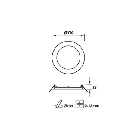 Downlight de empotrar Easy Round blanco Forlight