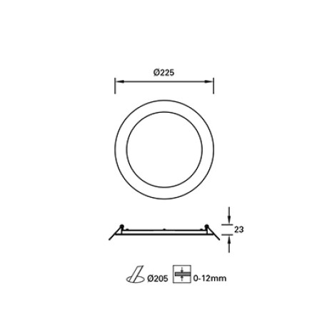 Downlight de empotrar Easy Round blanco Forlight